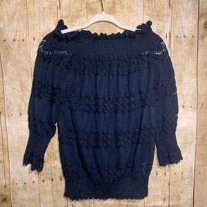 Beautiful navy blues blouse!